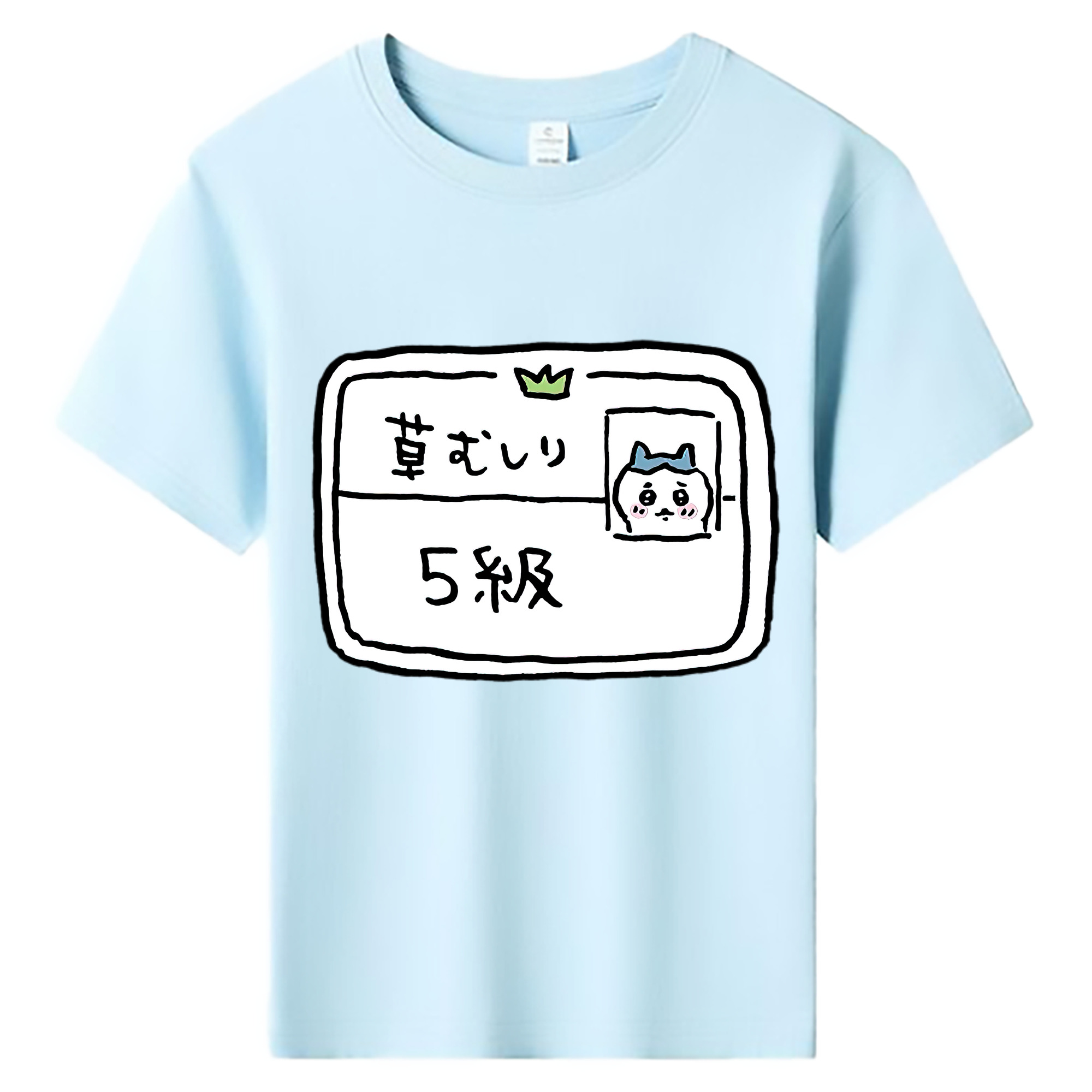 （画像用） ちいかわ ハチワレ Chii-kawa hachiware 綿100％キッズTシャツ（フロントプリント）